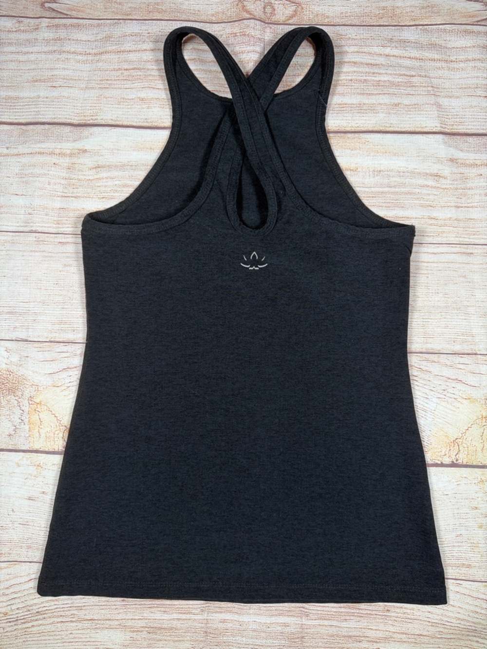 Beyond Yoga Black High Neck Space Dye Racerback Tank - Sleek Athletic Fit - Picture 4 of 7